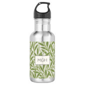  groen logo met bladeren waterfles  (Voorkant)