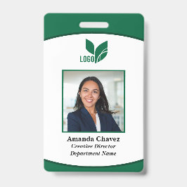 Groen Logo Zakelijke Werknemer Foto ID Badge