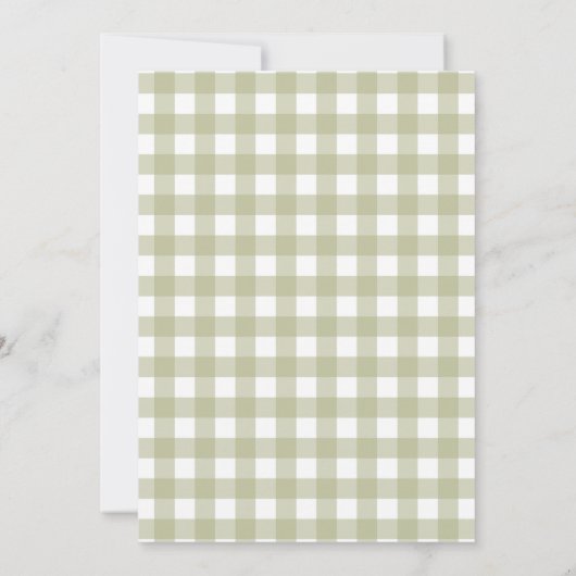 Groen lokaal geteeld Baby shower Kaart (Achterkant)