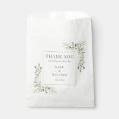 Groen Loof Bedankt Favor Tas Bedankzakje (Voorkant)