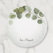 Groen Loof Eucalyptus  Bedankjes Labels (Achterkant)