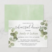 Groen Loof Eucalyptus Oefendiner Kaart (Voorkant / Achterkant)
