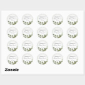 Groen Loof Eucalyptus Ronde Sticker (Vel)