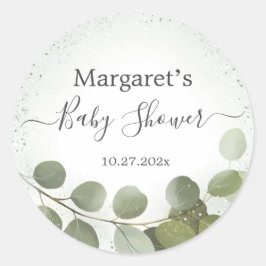 Groen Loof Eucalyptus Ronde Sticker