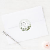 Groen Loof Eucalyptus Ronde Sticker (Envelop)
