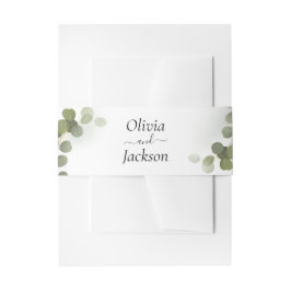 Groen Loof Eucalyptus Uitnodigingen Wikkel