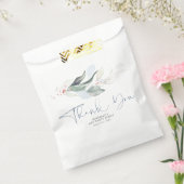 Groen Loof Rosé Goud Stofblauw Bedankt Bedankzakje (Gezegeld)