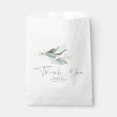 Groen Loof Roségoud Stofblauw Dank Je Bedankzakje (Voorkant)