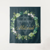 GROEN LOOF WATERVERF BAR MITZVAH WELKOM WANDKLEED (Voorkant)