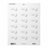 Groen Loofadreslabel Etiket (Full Sheet)