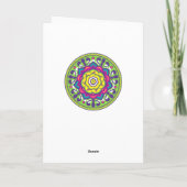 Groen Lotus Mandala Bedankkaart (Achterkant)