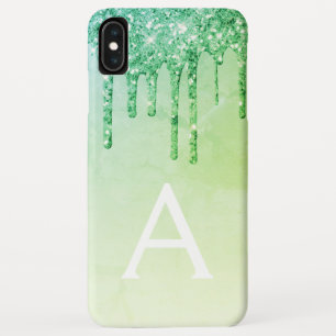 Groen luxe bling-spaarmonogram Case-Mate iPhone case