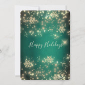 Groen luxe feestdag kaart (Achterkant)