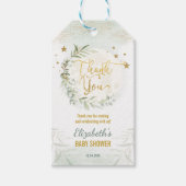Groen Maan Twinkle Little Star Douche Favorieten Cadeaulabel (Voorkant)