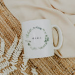 Groen "MAMA" Mok<br><div class="desc">Dit is een eenvoudige, elegante eucalyptus "mama" mok waterverf groen elementen en een modern lettertype. Bewerk alle bewoordingen en alle kleuren* op deze bruiloft programma sjabloon. * de kleur van de waterverf groen zijn niet bewerkbaar // Voor overeenkomende items, bezoek dan het "ASHTON" collectie in de Sincerely By Nicole Zazzle...</div>