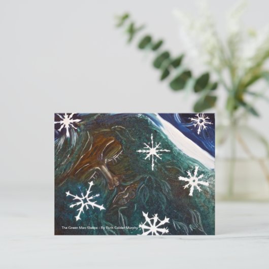 Groen Man briefkaart (Staand voorkant)