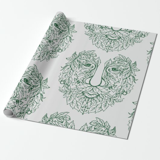 Groen Man Cadeaupapier (Uitgerold)
