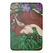 Groen Man Elf Fantasy Floral Badmat (Voorkant Verticaal)