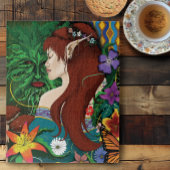 Groen Man Elf Fantasy Floral Legpuzzel