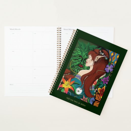 Groen Man Elf Fantasy Floral Planner (Display)