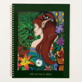 Groen Man Elf Fantasy Floral Planner (Voorkant)