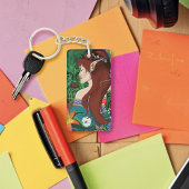 Groen Man Elf Fantasy Floral Sleutelhanger