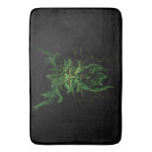 Groen Man Fae Leaves Zwart Badmat (Voorkant Verticaal)