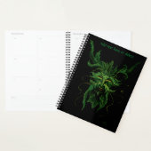 Groen Man Fae Leaves Zwart Planner (Display)