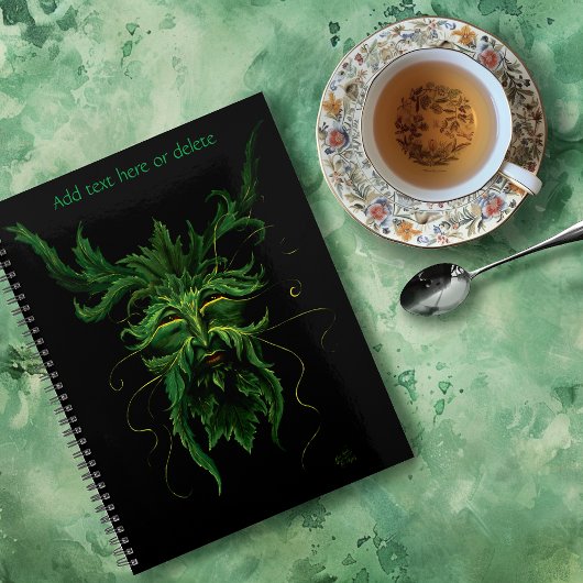 Groen Man Fae Leaves Zwart Planner