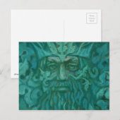 Groen Man, Forest King, Pagan God, Fantasy Art Briefkaart (Voorkant / Achterkant)