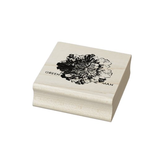 "Groen Man" Houten Kunststempel Rubberstempel (Stempel)