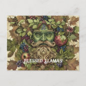Groen Man Lammas Wenskaart Briefkaart (Voorkant)