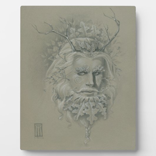 Groen Man met eikenbladbaard Fotoplaat (Voorkant)