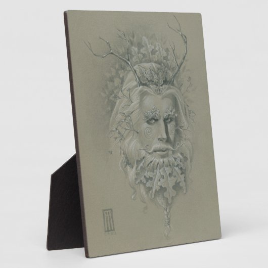 Groen Man met eikenbladbaard Fotoplaat (Zijkant)