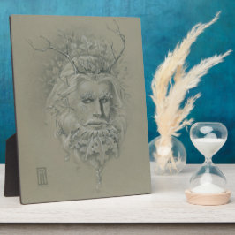 Groen Man met eikenbladbaard Fotoplaat