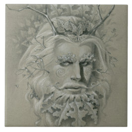 Groen Man met eikenbladbaard Tegeltje