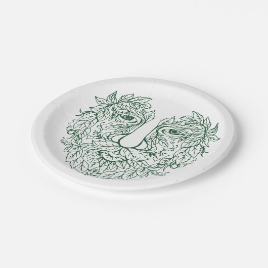 Groen Man Papieren Bordje (Gekanteld)