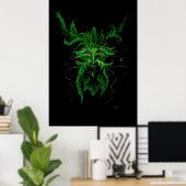 Groen Man Poster (Thuiskantoor)