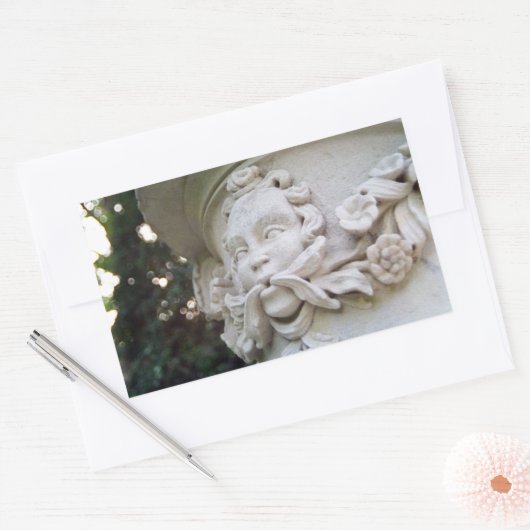 Groen Man Rechthoekige Sticker (Envelop)