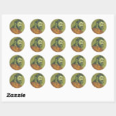 Groen Man Ronde Sticker (Vel)