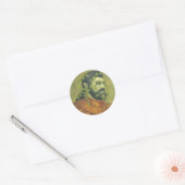 Groen Man Ronde Sticker (Envelop)