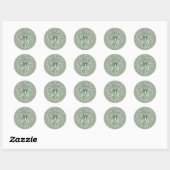 Groen Man Ronde Sticker (Vel)