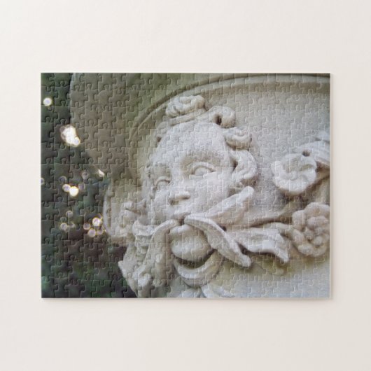 Groen Man Sculptuur Legpuzzel (Horizontaal)