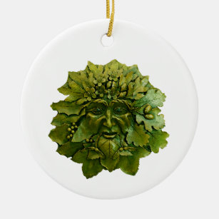 Groen Man van het bos Keramisch Ornament