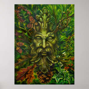 'Groen Man' van kunstenaar Lisa Iris Poster