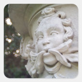 Groen Man Vierkante Sticker (Voorkant)