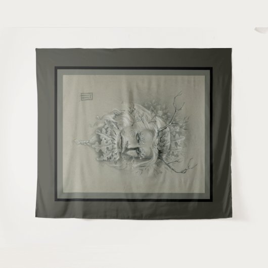 Groen Man Wandkleed (Voorkant (horizontaal))