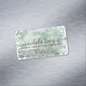 Groen Mandala Floral script Magnetisch Visitekaartje (Voorbeeld)