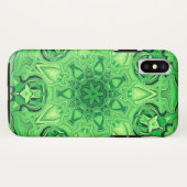 Groen Mandala iPhone X Hoesje (Achterkant (horizontaal))