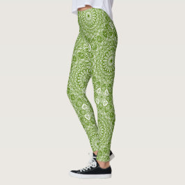 Groen Mandala Natuur Patroon Leggings